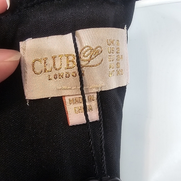 Club L London wrap front sequin skater dress in black | Size 2 (XS) - Picture 11 of 14